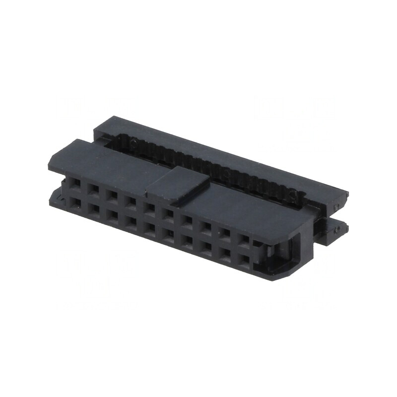 Mufă IDC Mamă 20 PIN Neagră pentru Cablu 1mm | Electronic-mag.ro | Componente Electronice