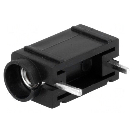 Soclu Banană 4mm 24A 60VDC Negru PCB Izolat | Electronic-mag.ro | Componente Electronice