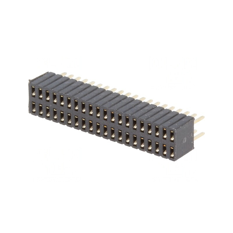 Soclu pini mamă 40 pini 1,27mm THT 2x20 | Electronic-mag.ro | Componente Electronice