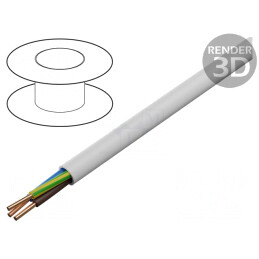 Cablu Electric YDY 3G1mm2 Rotund Alb 100m | Electronic-mag.ro | Componente Electronice