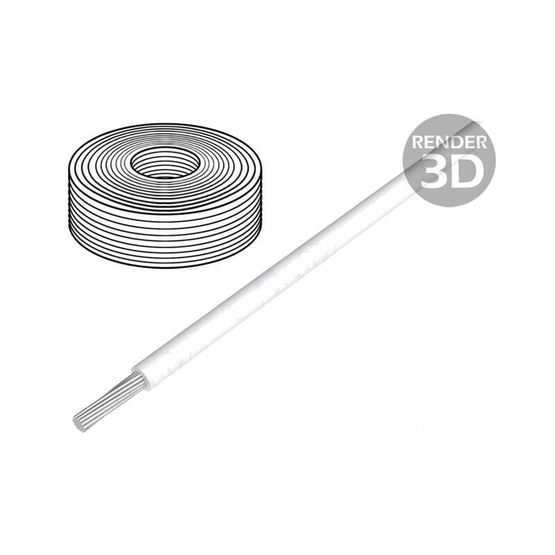 Cablu litat Cu PVC alb 30m 300V | Electronic-mag.ro | Componente Electronice