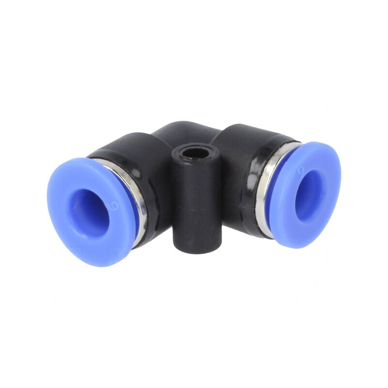 Racord Push-in Unghi Alamă Nichelată PBT 0.95-15 bar | Electronic-mag.ro | Componente Electronice