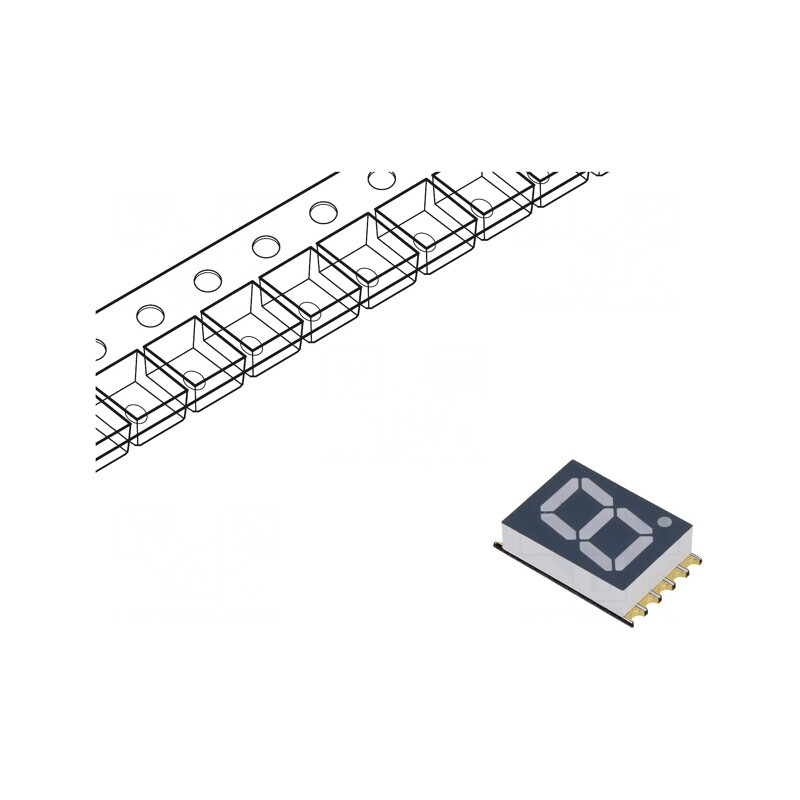 Afișaj LED 7 Segmente 10mm Gri | Electronic-mag.ro | Componente Electronice