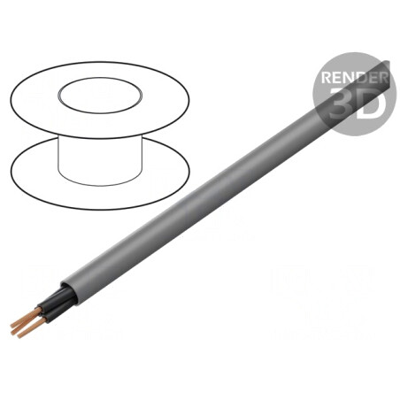 Cablu Electric OZ500-HMH 3x0.5mm2 Cu Litat Gri | Electronic-mag.ro | Componente Electronice