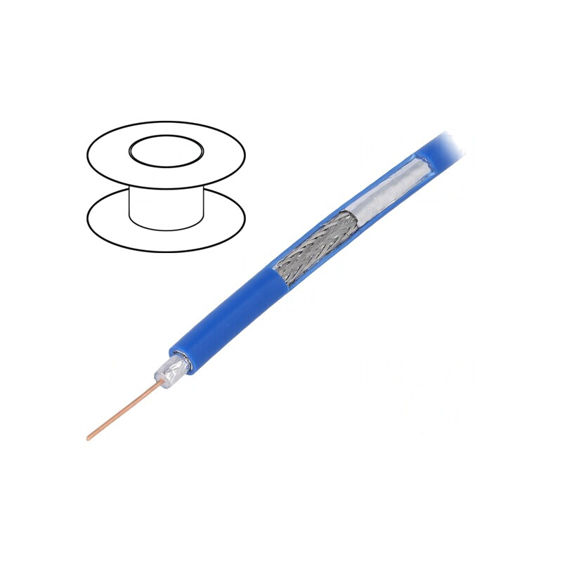 Cablu coaxial RG59 albastru 100m 6.1mm | Electronic-mag.ro | Componente Electronice Cablu coaxial RG59 albastru 100m 6.1mm | Electronic-mag.ro | Componente Electronice