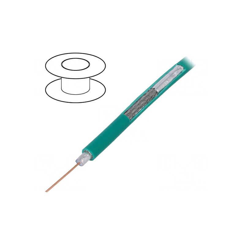 Cablu Coaxial RG59 PVC Verde 100m 6,1mm | Electronic-mag.ro | Componente Electronice