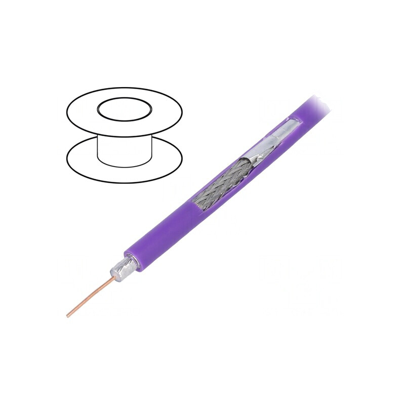 Cablu coaxial RG59 PVC violet 100m 6.1mm | Electronic-mag.ro | Componente Electronice