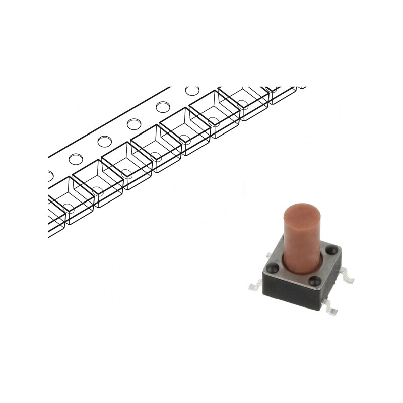 Microîntrerupător TACT SPST-NO 0,05A 12V SMD | Electronic-mag.ro | Componente Electronice