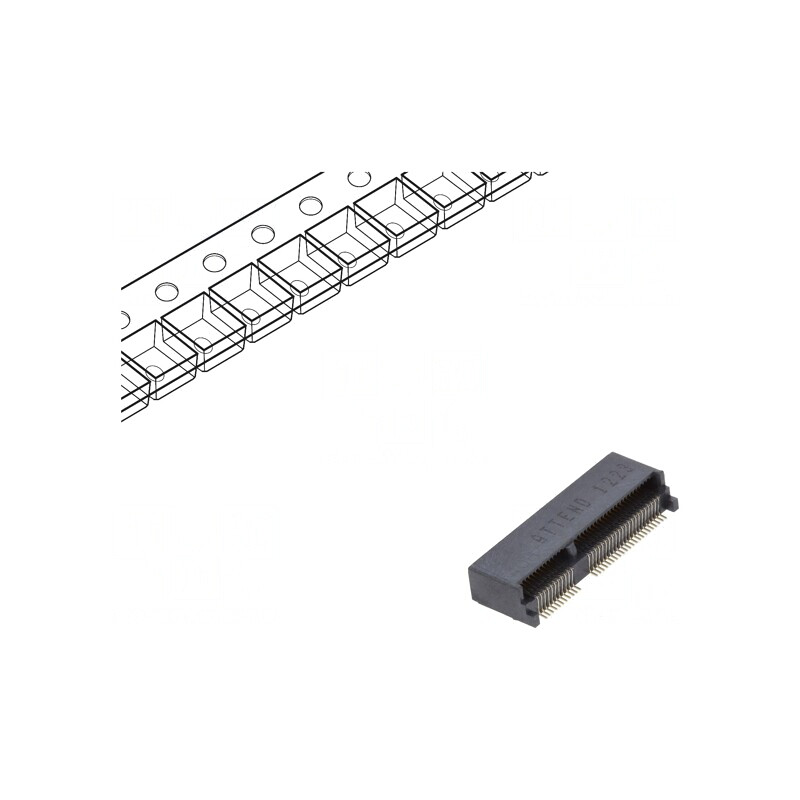 Conector M.2 (NGFF) Orizontal SMT 67 PIN 0.5A Aurit | Electronic-mag.ro | Componente Electronice