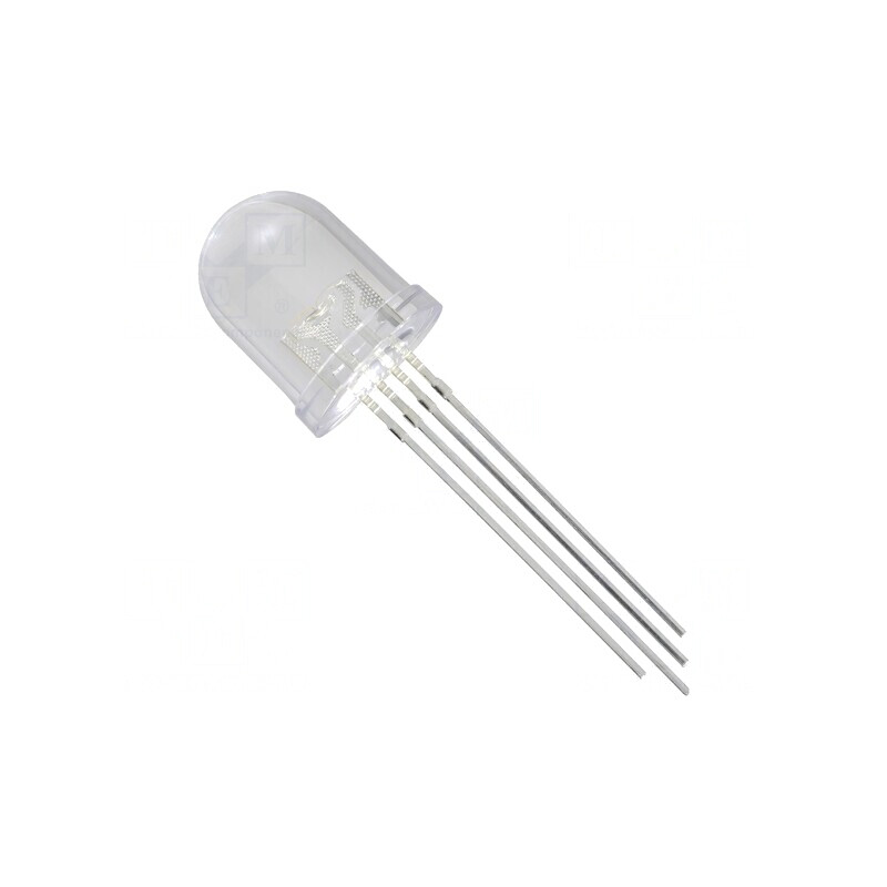 LED RGB 10mm 30° Catod Comun Convex 4 Pini | Electronic-mag.ro | Componente Electronice