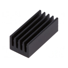 Radiator extrudat negru aluminiu 17x8x6mm | Electronic-mag.ro | Componente Electronice