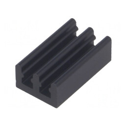 Radiator extrudat negru aluminiu 17x10x6mm 41K/W | Electronic-mag.ro | Componente Electronice