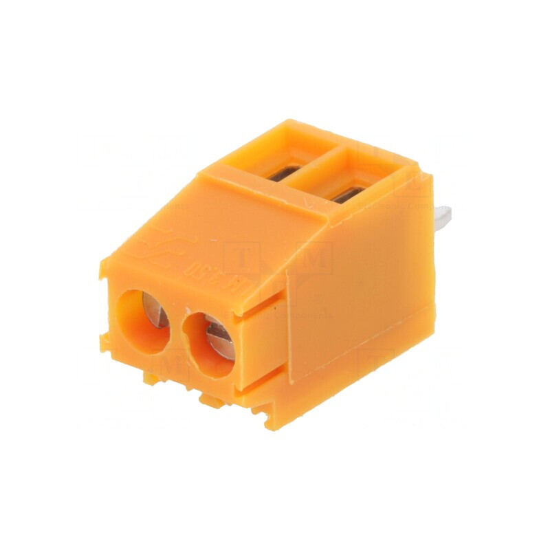 Regletă Conexiuni PCB 90° 3,5mm 2 Piste 10A | Electronic-mag.ro | Componente Electronice