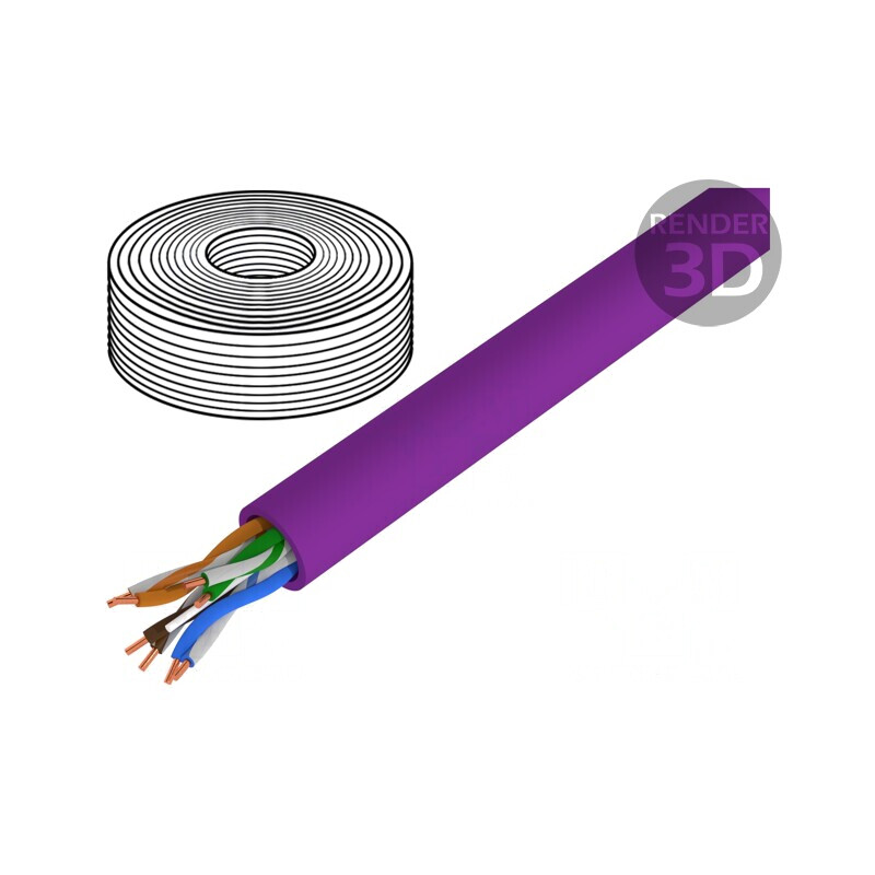 Cablu UTP Cat6 LSZH Violet 100m | Electronic-mag.ro | Componente Electronice