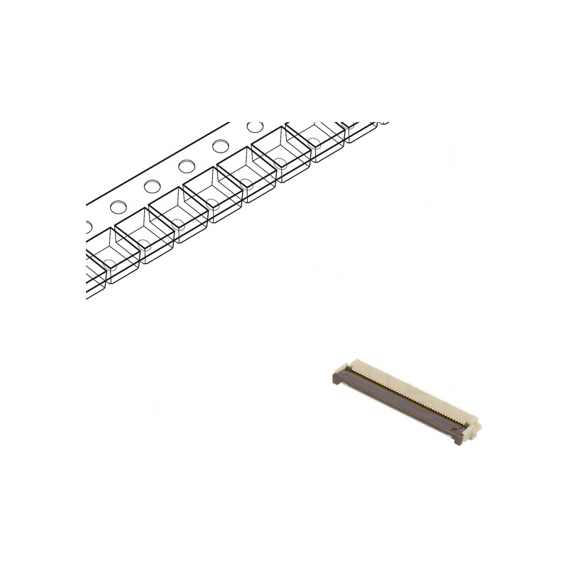 Conector FFC/FPC Orizontal 45 Pini ZIF | Electronic-mag.ro | Componente Electronice