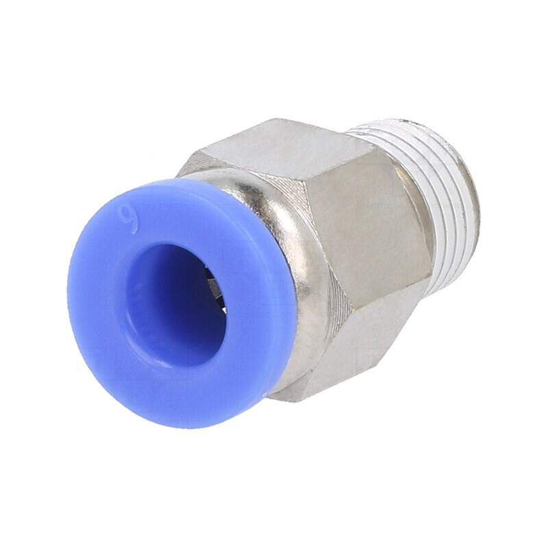 Racord push-in alamă nichelată BLUELINE | Electronic-mag.ro | Componente Electronice