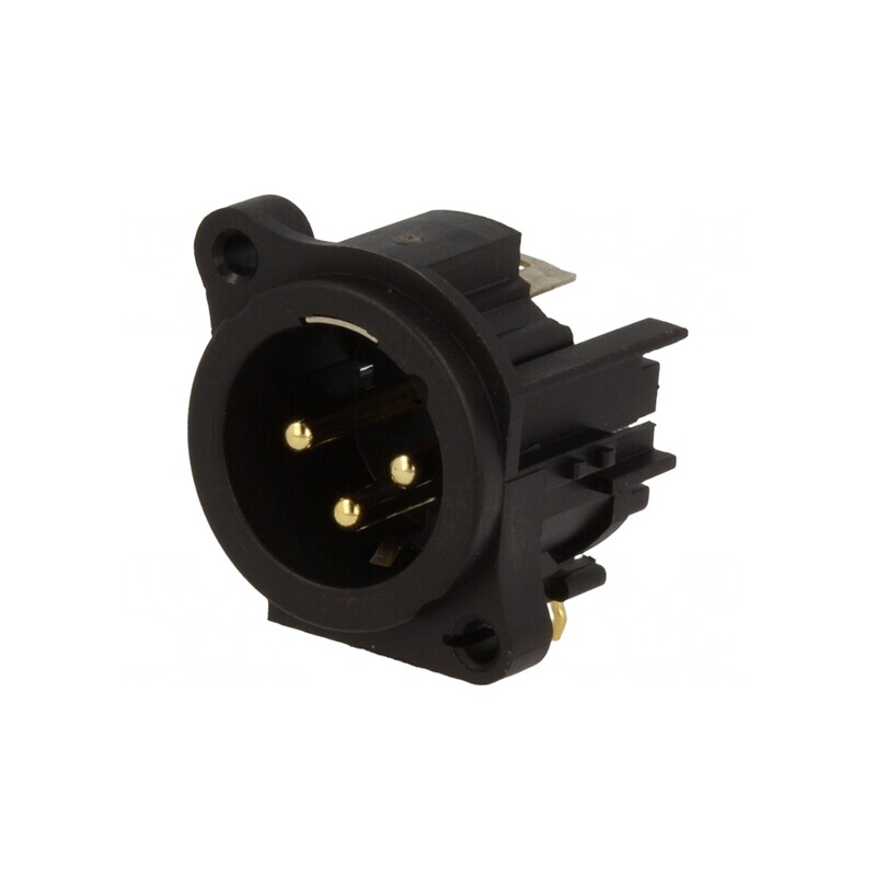 Soclu XLR Tată 3 Pin 90° Aurit | Electronic-mag.ro | Componente Electronice
