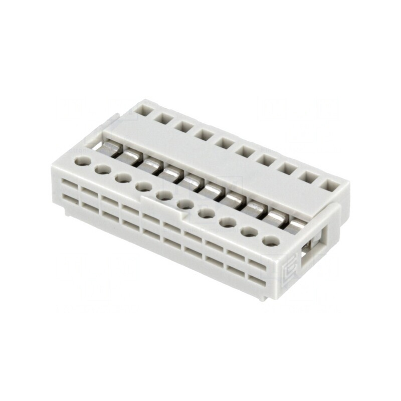 Mufă IDC Mamă 10 PIN 2,54mm Cositorit | Electronic-mag.ro | Componente Electronice