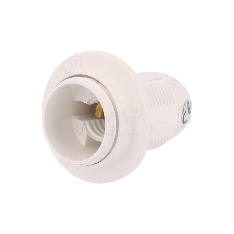 Dulie bec E14 cu flanșă, albă, Ø 28mm, L 57mm | Electronic-mag.ro | Componente Electronice Dulie bec E14 cu flanșă, albă, Ø 28mm, L 57mm | Electronic-mag.ro | Componente Electronice