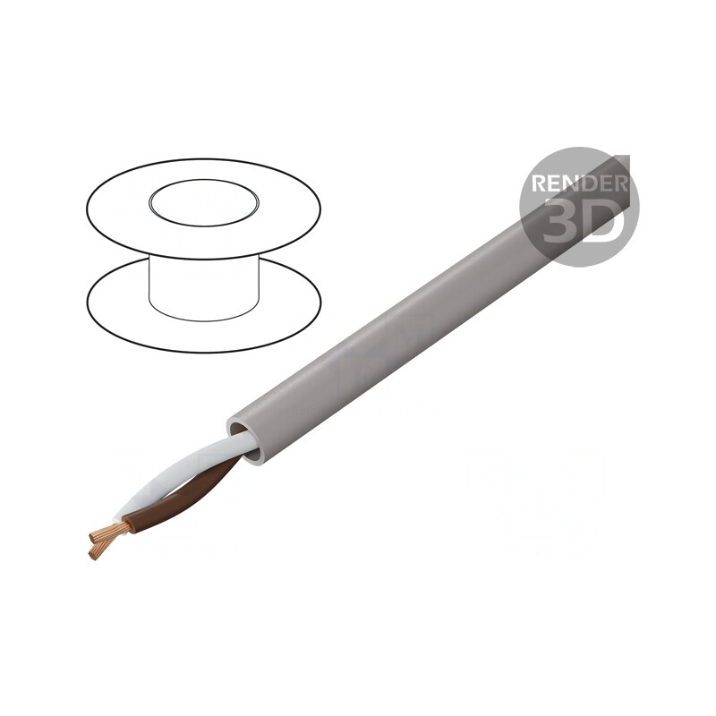 Cablu neecranat UNITRONIC LiHH 2x0,25mm 60V Cu litat | Electronic-mag.ro | Componente Electronice
