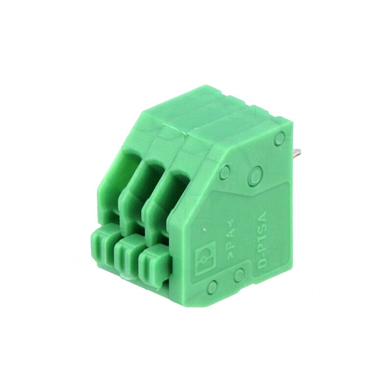 Regletă conexiuni PCB unghi 45° 2,5mm 3 piste 2A | Electronic-mag.ro | Componente Electronice