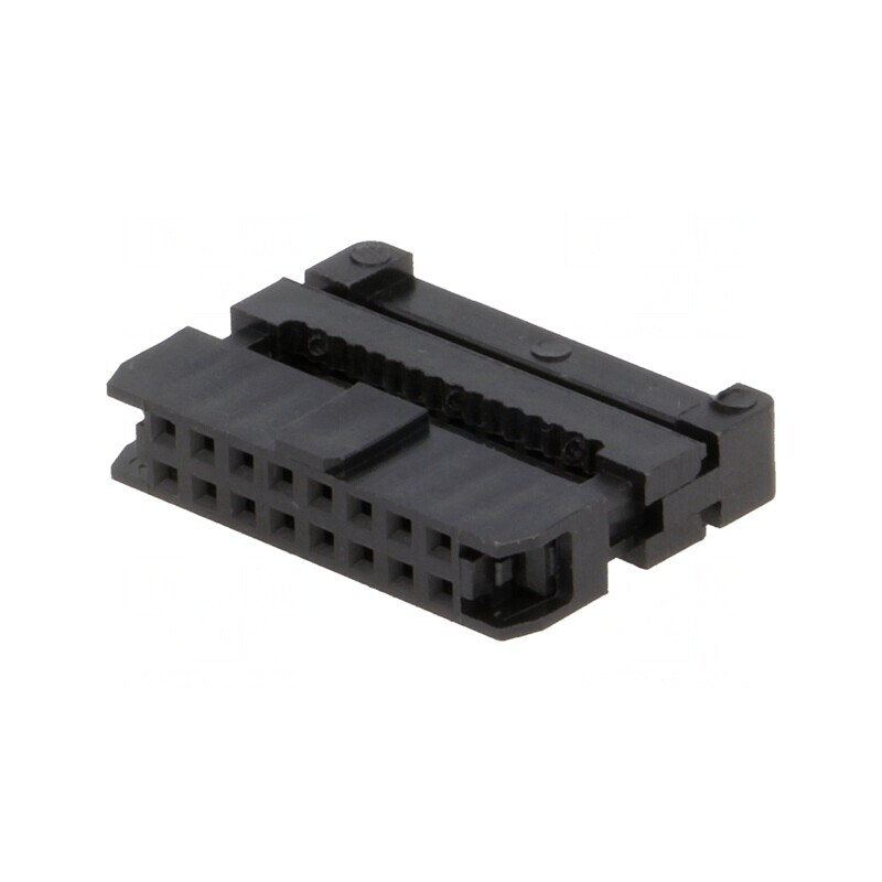 Mufă IDC Mamă 16 PIN pentru Cablu 1mm Neagră | Electronic-mag.ro | Componente Electronice