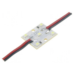 LED Albastru 0,48W 12VDC 120° 5 Diode 27x22mm | Electronic-mag.ro | Componente Electronice