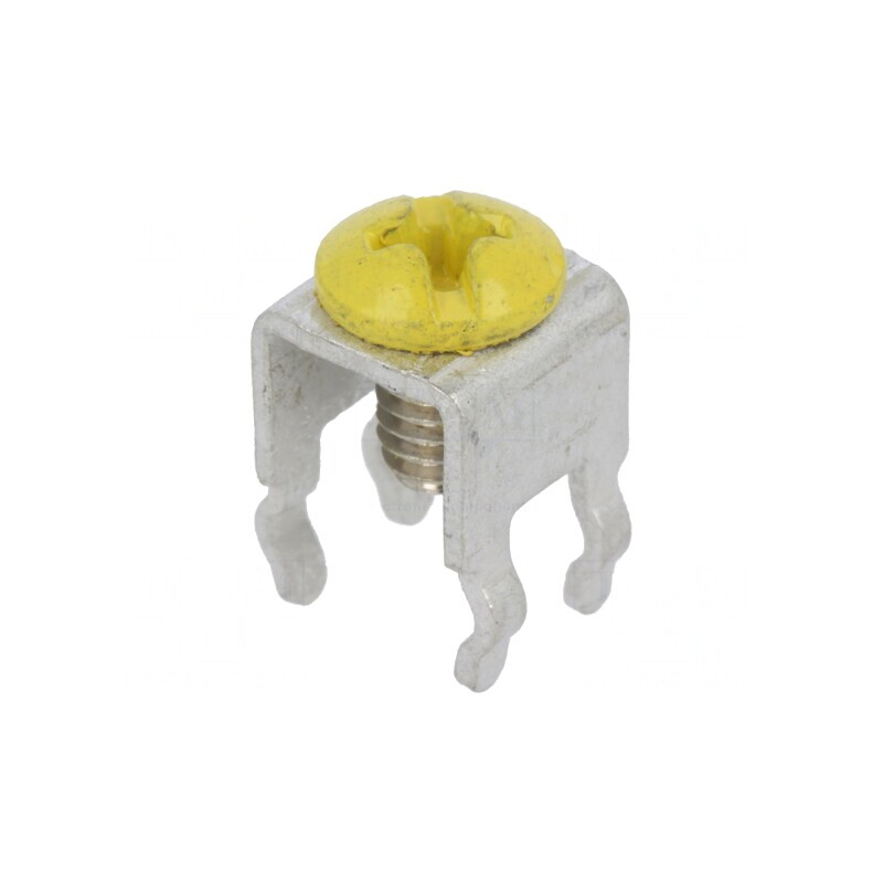 Terminal cu șurub galben THT | Electronic-mag.ro | Componente Electronice