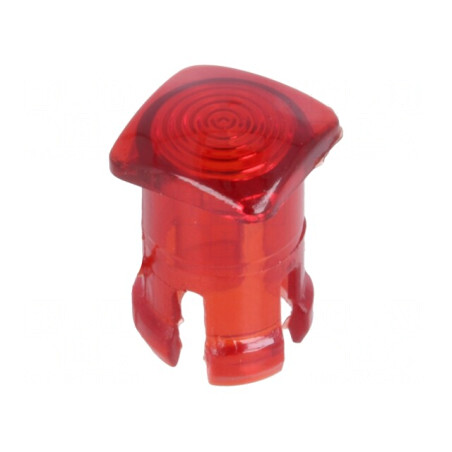 Lentilă LED roșie pătrată 5mm | Electronic-mag.ro | Componente Electronice