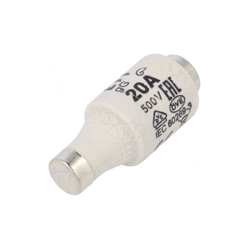 Siguranță ceramică gG 20A 500V DII | Electronic-mag.ro | Componente Electronice
