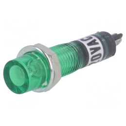 Lampă de control cu neon verde 230V pentru lipit | Electronic-mag.ro | Componente Electronice
