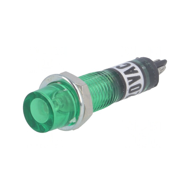 Lampă de control cu neon verde 230V pentru lipit | Electronic-mag.ro | Componente Electronice