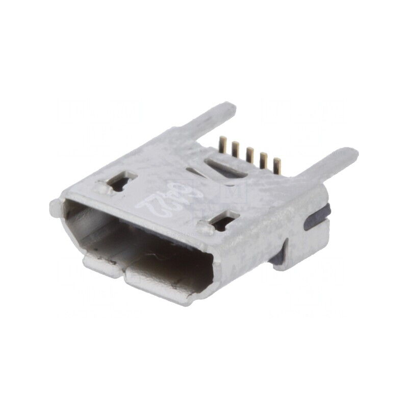 Soclu USB Micro B pentru PCB, 5 pini, vertical, USB 2.0 | Electronic-mag.ro | Componente Electronice