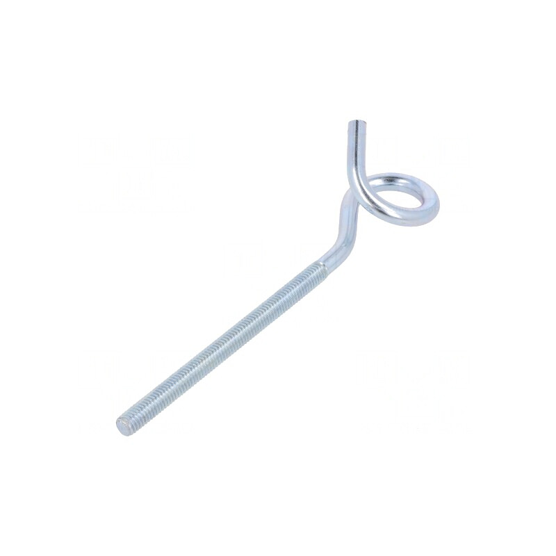 Cârlig Inelar Oțel Zincat 120mm 75mm Filet | Electronic-mag.ro | Componente Electronice