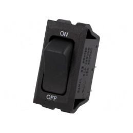 Comutator Basculant ON-OFF 16A/250VAC Negru-Roșu | Electronic-mag.ro | Componente Electronice