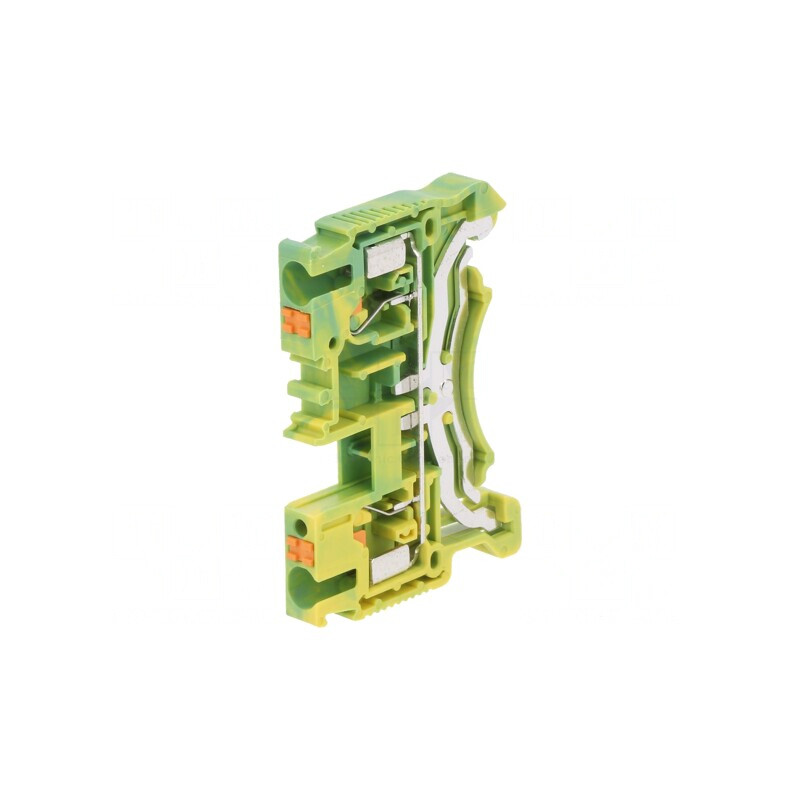 Conector Îmbinare Șine 0,2-4mm2 2 Borne Galben-Verde | Electronic-mag.ro | Componente Electronice