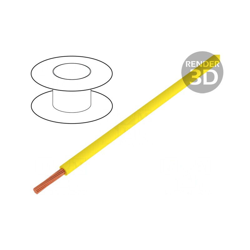 Cablu Electric PVC Galben 1mm2 18AWG 300/500V | Electronic-mag.ro | Componente Electronice