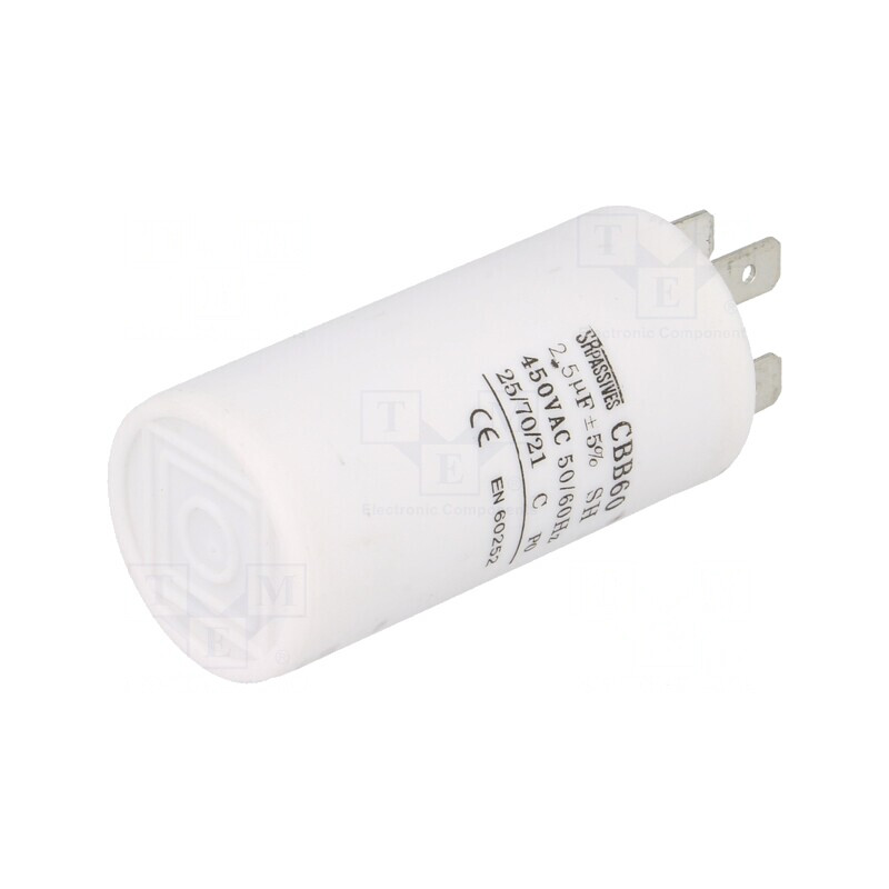 Condensator pentru Motoare 2,5uF 450V | Electronic-mag.ro | Componente Electronice Condensator pentru Motoare 2,5uF 450V | Electronic-mag.ro | Componente Electronice
