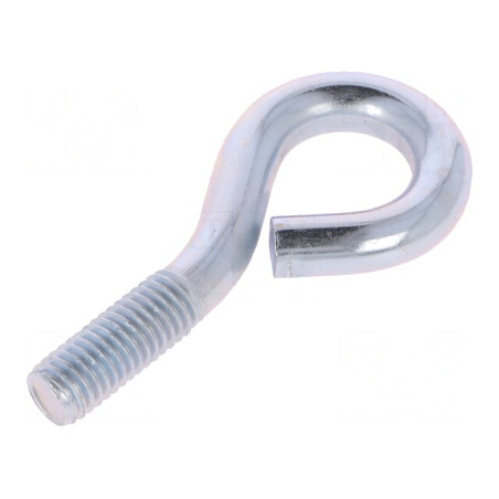 Cârlig inelar oțel zincat 60mm 20mm filet | Electronic-mag.ro | Componente Electronice