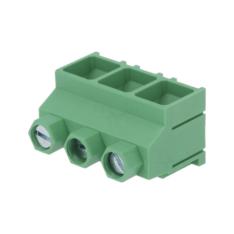 Regletă de conexiuni PCB 90° 9.52mm 3 piste 4mm2 | Electronic-mag.ro | Componente Electronice