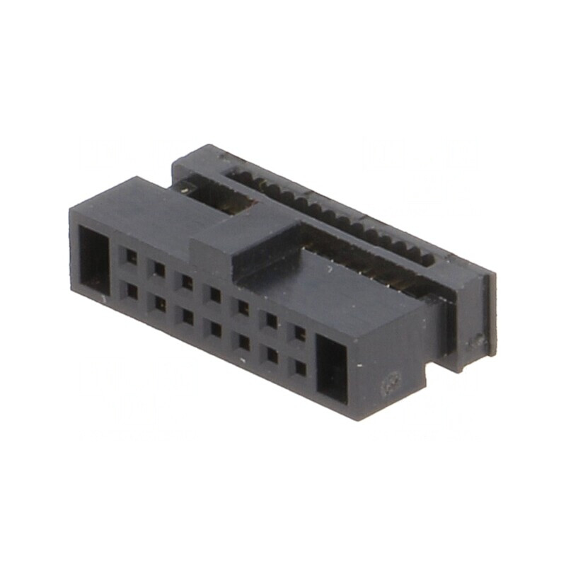 Mufă IDC Mamă 14 PIN pentru Cablu-Bandă 0,635mm Gold Flash | Electronic-mag.ro | Componente Electronice