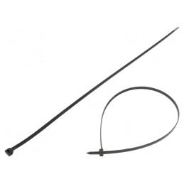 Colier de strângere negru 600mm x 7,62mm | Electronic-mag.ro | Componente Electronice