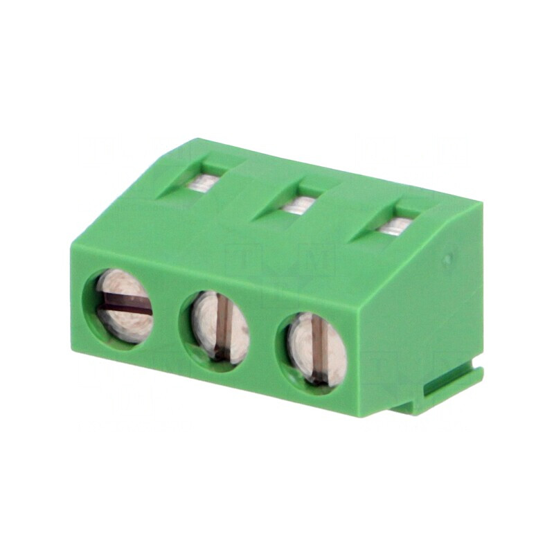 Regletă de Conexiuni PCB 90° 5mm 3 Piste 13.5A | Electronic-mag.ro | Componente Electronice