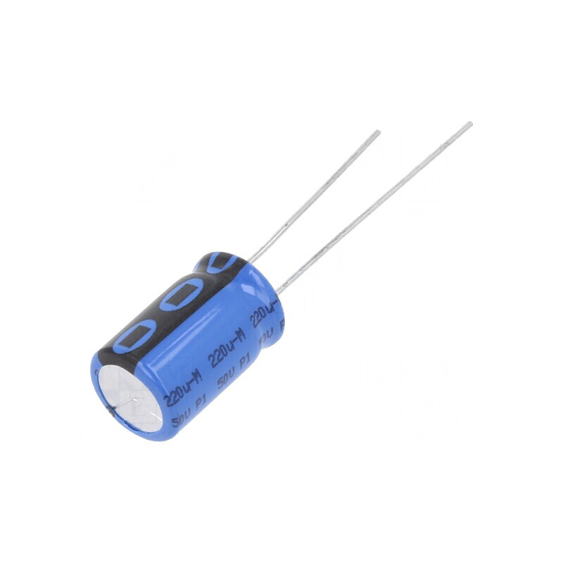 Condensator Electrolitic THT 220uF 50V Ø10x16mm Raster 5mm | Electronic-mag.ro | Componente Electronice