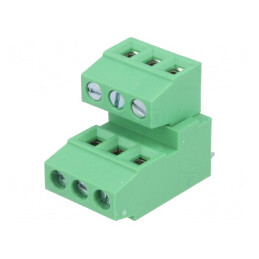 Regletă Conexiuni PCB 90° 3,81mm 6 Piste 12A | Electronic-mag.ro | Componente Electronice