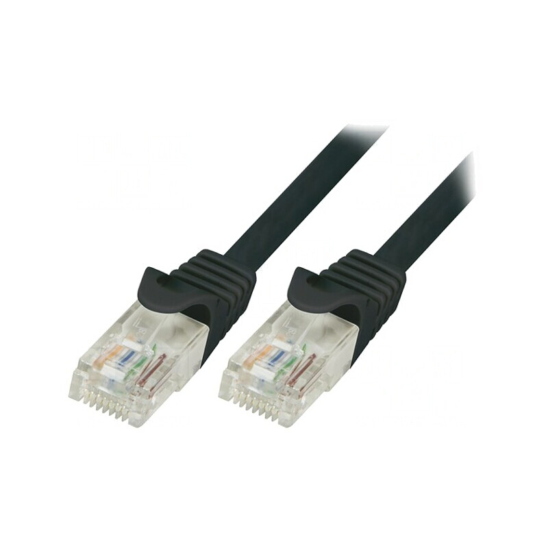 Cablu Patch Negru U/UTP 5e 1m | Electronic-mag.ro | Componente Electronice