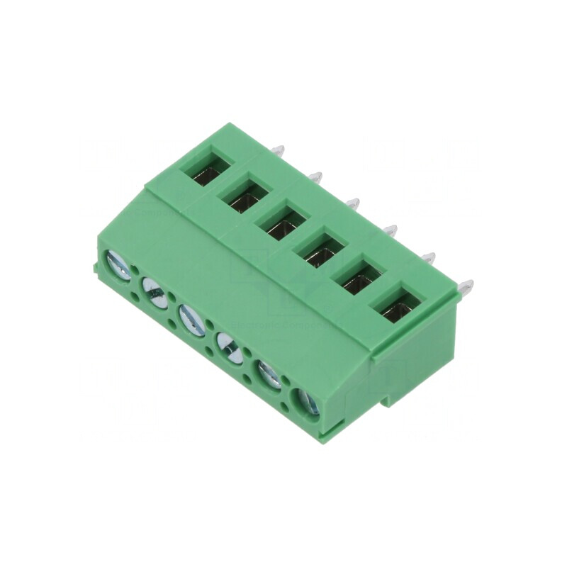 Regletă de Conexiuni PCB 90° 5mm 6 Piste | Electronic-mag.ro | Componente Electronice