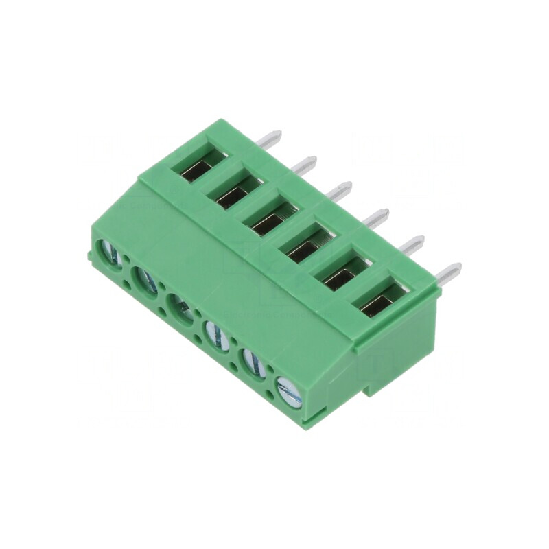 Regletă de Conexiuni PCB 90° 6 Piste 16A 5,08mm | Electronic-mag.ro | Componente Electronice