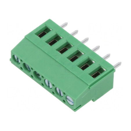 Regletă de Conexiuni PCB 90° 6 Piste 16A 5,08mm | Electronic-mag.ro | Componente Electronice