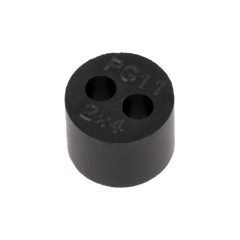 Presetupă 4mm M16 IP68 cu 2 orificii din cauciuc NBR | Electronic-mag.ro | Componente Electronice